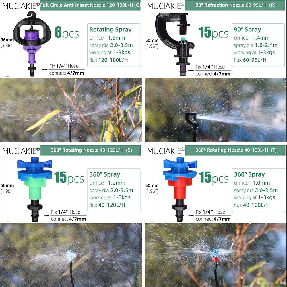 Garden Sprinklers Nozzles with 1/4'' Barb