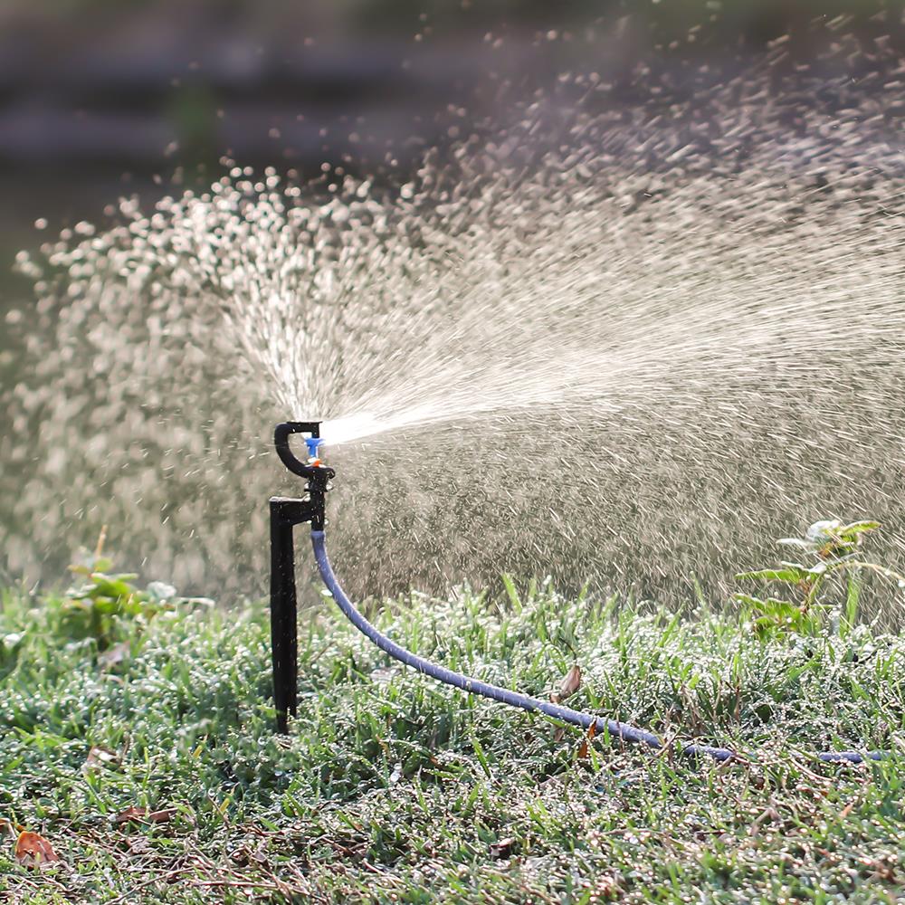 5PCS 180° Refraction Spray Nozzle with 21cm Stake & 50cm Hose and 1/4'' Barb