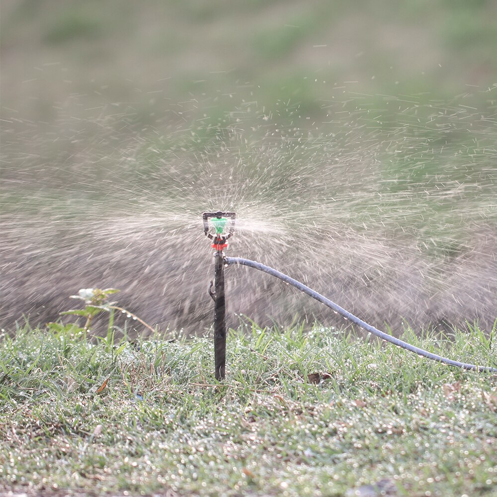 360° Rotating Micro Sprinklers with 22cm Stake, Big Green Wheel