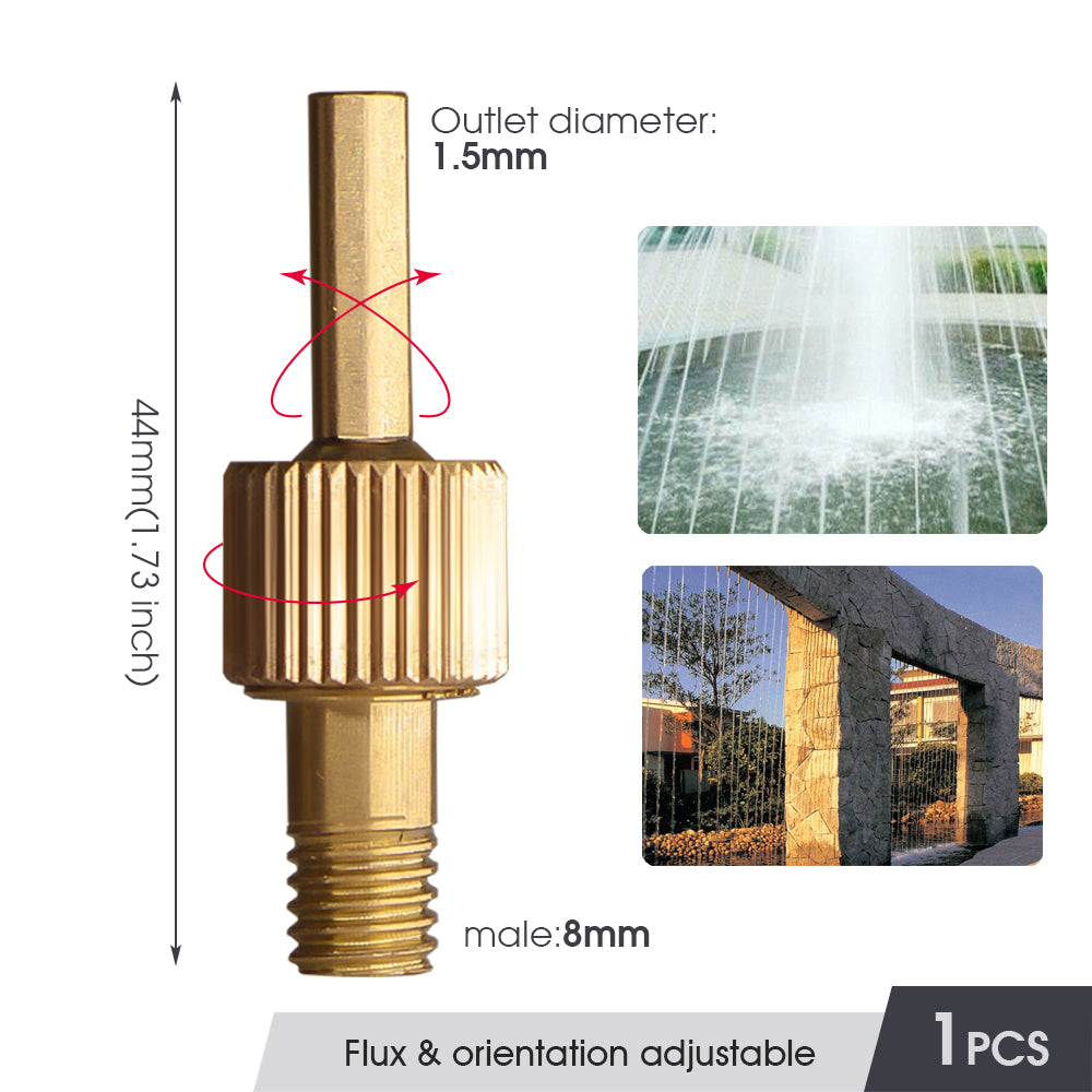 Brass Straight Jet Fountain Sprinklers for Garden, Ponds, Hotals, Parks Decoration