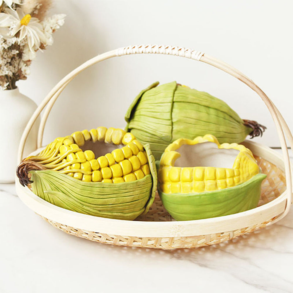 Handmade Ceramic Flower Pot Corn-shaped, Pack of 1