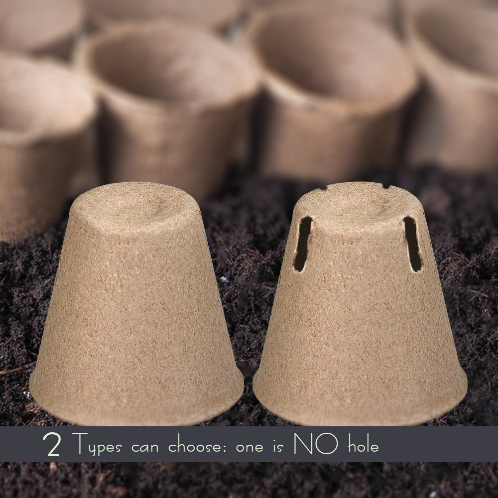 140x80MM Biodegradable Starting Pots with Adjustable Humidity Dome Cover