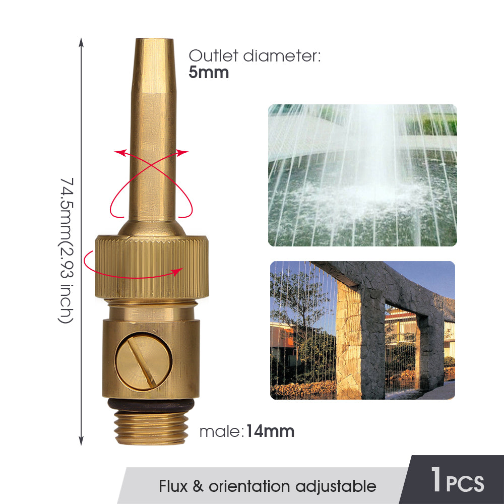 Brass Straight Jet Fountain Sprinklers for Garden, Ponds, Hotals, Parks Decoration