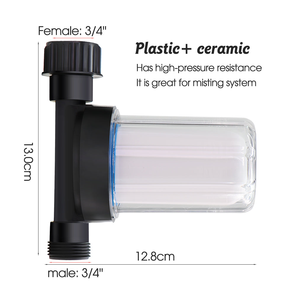 3/4'' Garden Water Filter Ceramic Mesh 3μm