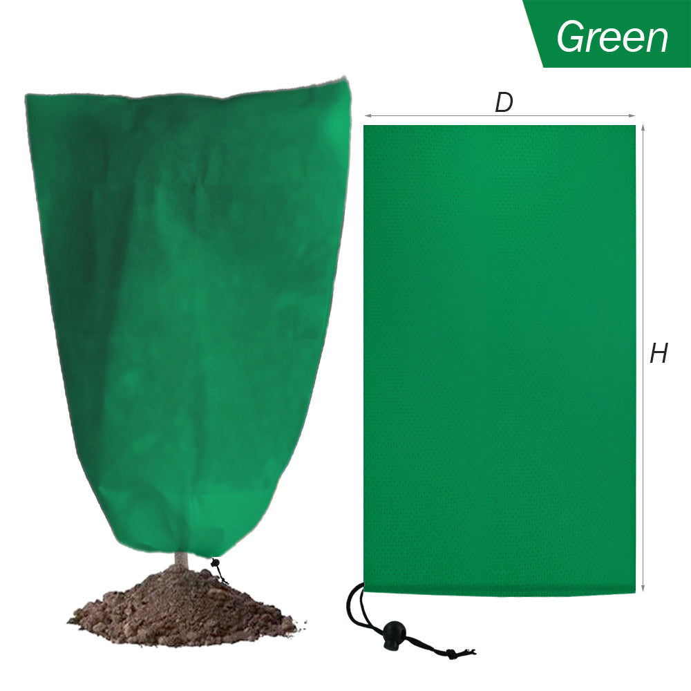 Plant Covers Freeze Protection, Winter Cold Weather Frost Blankets Shrub Jacket with Drawstring, Set of 2