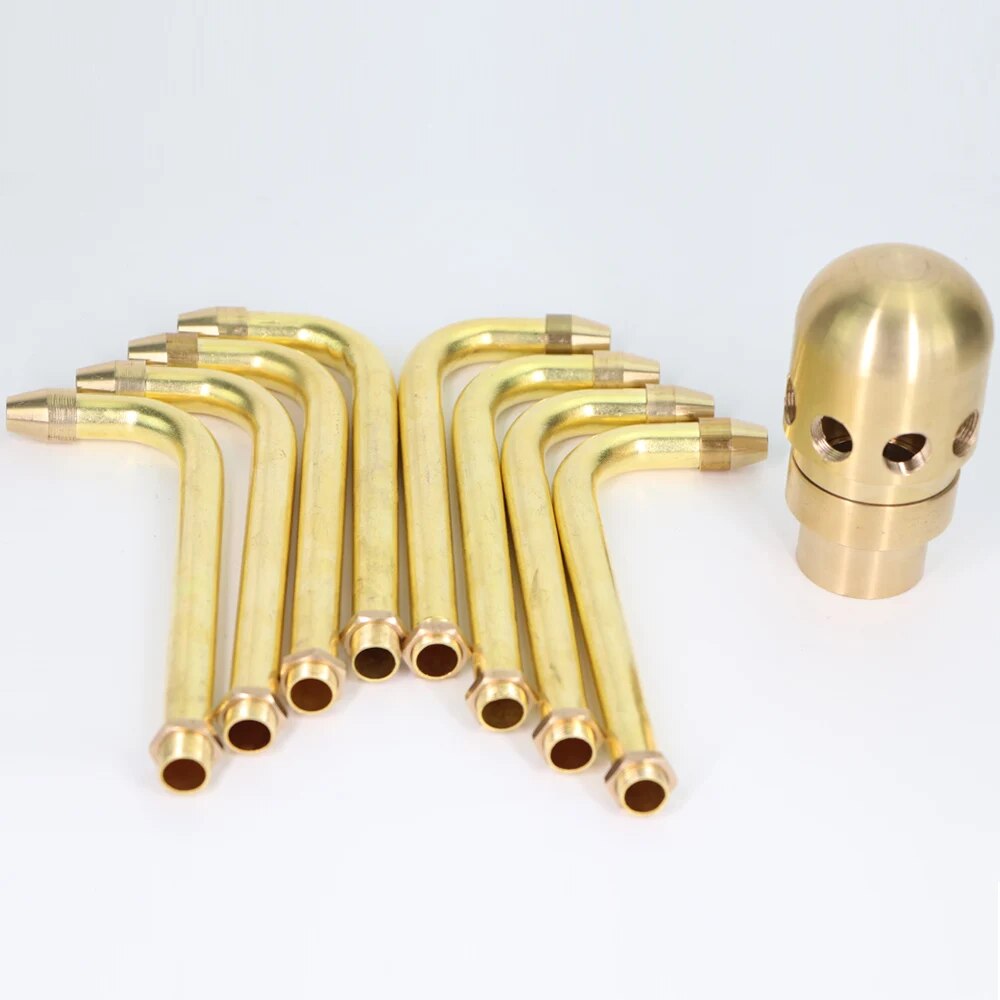 8-Arm Rotating Brass Fountain Nozzle, Automatic Rotary Windmill for Garden, Piazza, Pond, Landscape Decoration Sprinkler