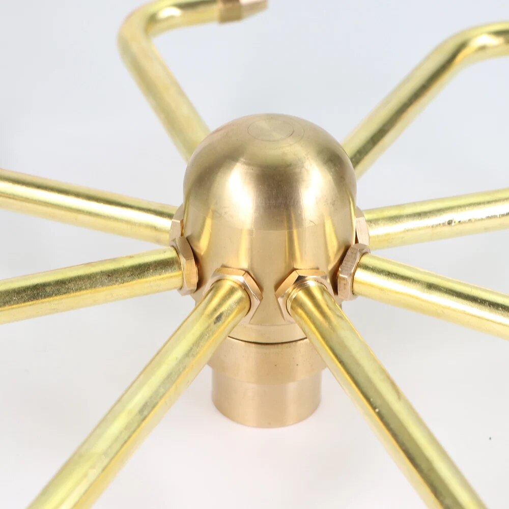 8-Arm Rotating Brass Fountain Nozzle, Automatic Rotary Windmill for Garden, Piazza, Pond, Landscape Decoration Sprinkler