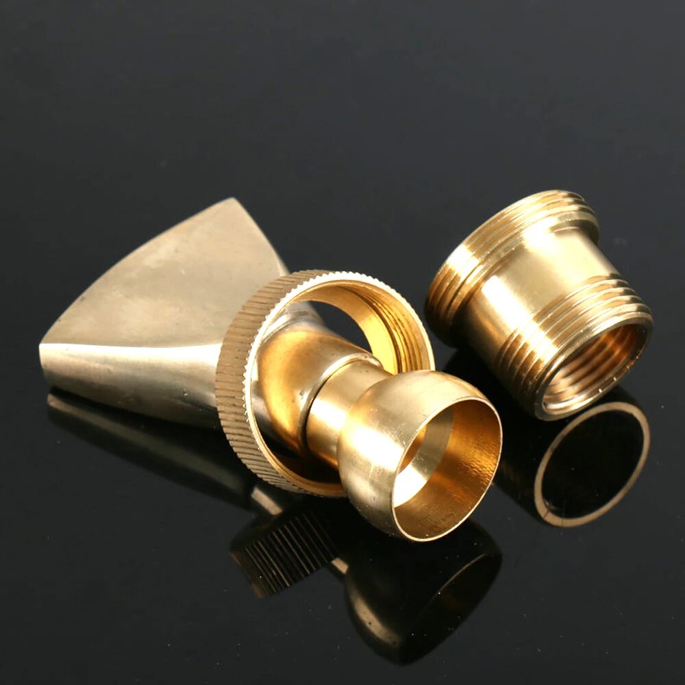 Fan-Shaped Fountain Nozzle, Brass Jet Water Sprinkler for Pond, Garden, Outdoor Spray Decoration