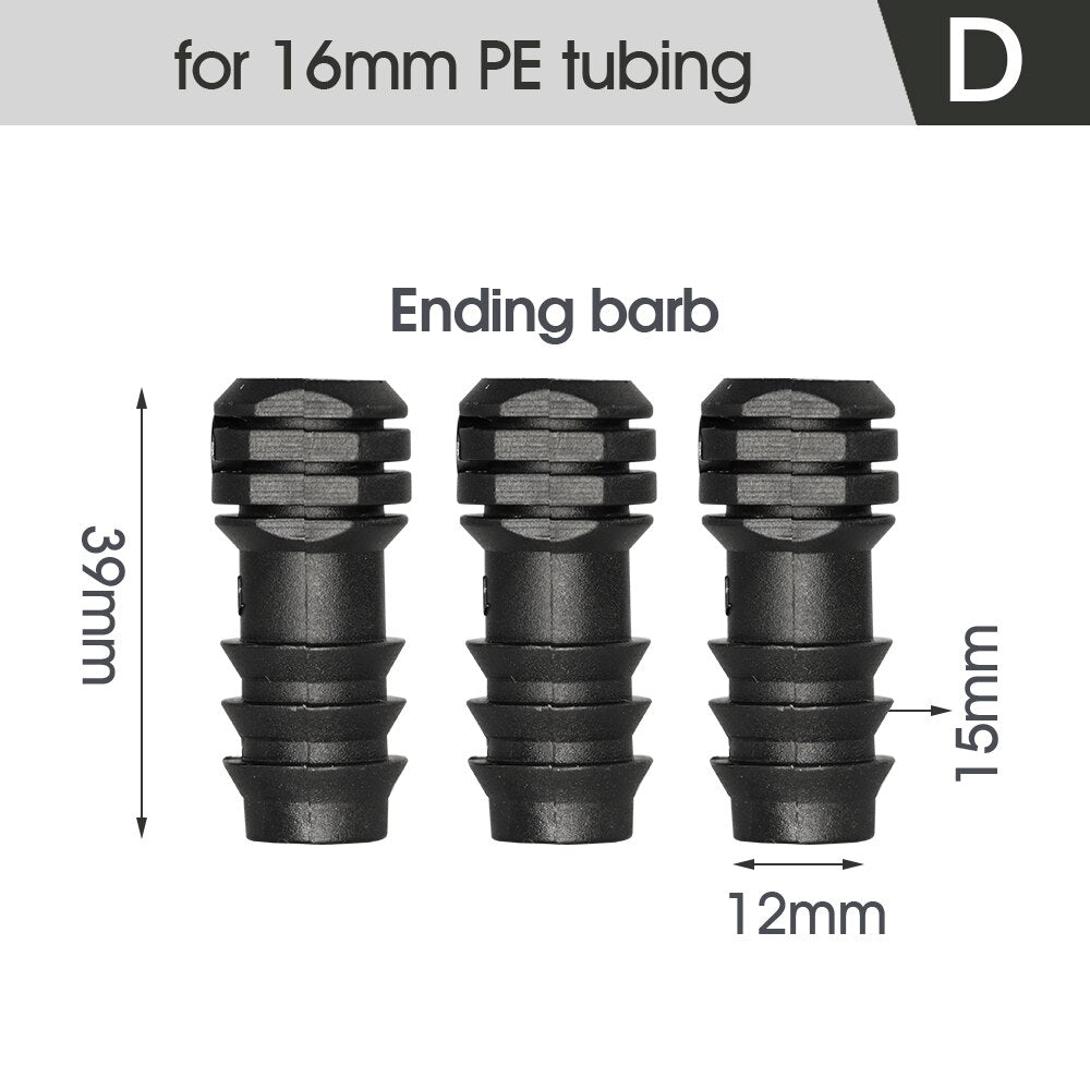 16MM PE Tubing Coupling Adapters, Set of 15