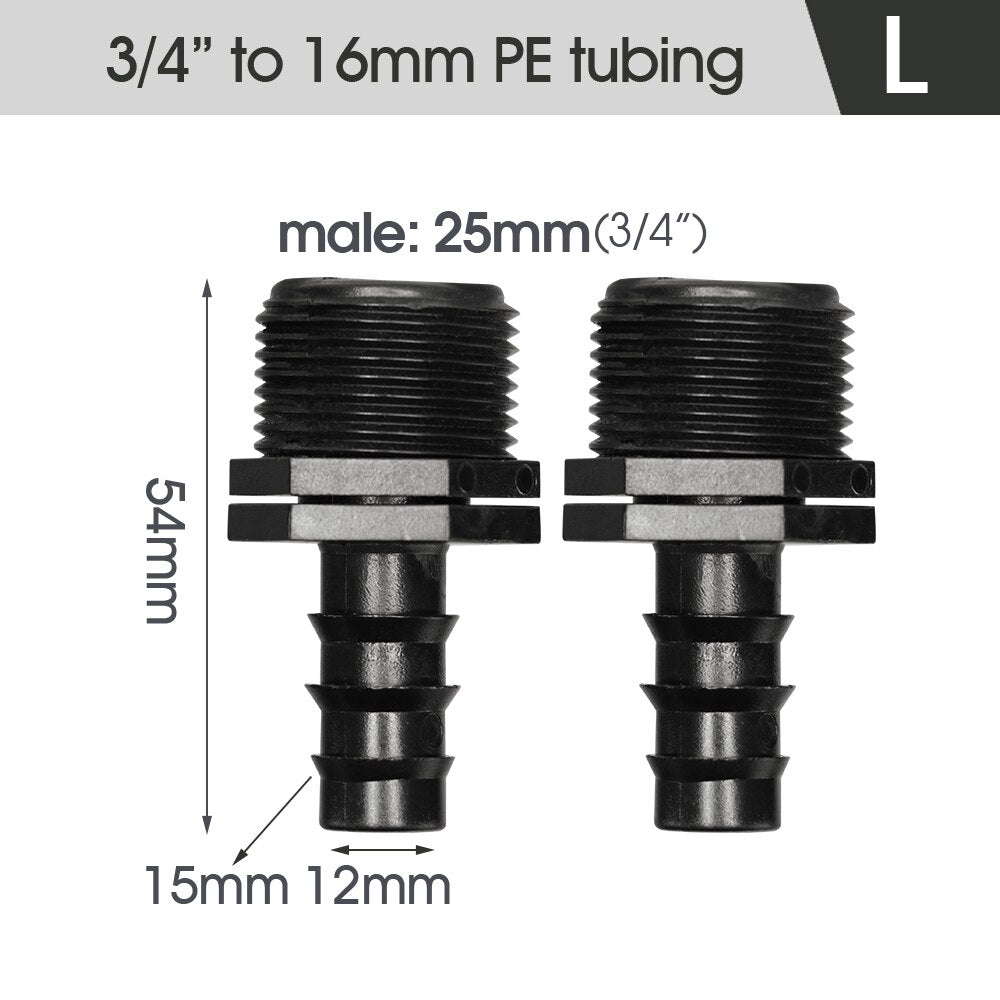16MM PE Tubing Coupling Adapters, Set of 15