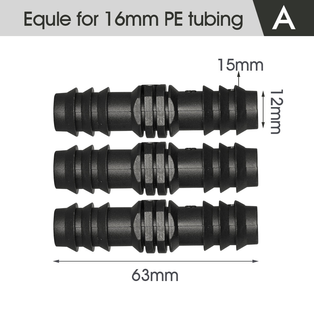 16MM PE Tubing Coupling Adapters, Set of 15