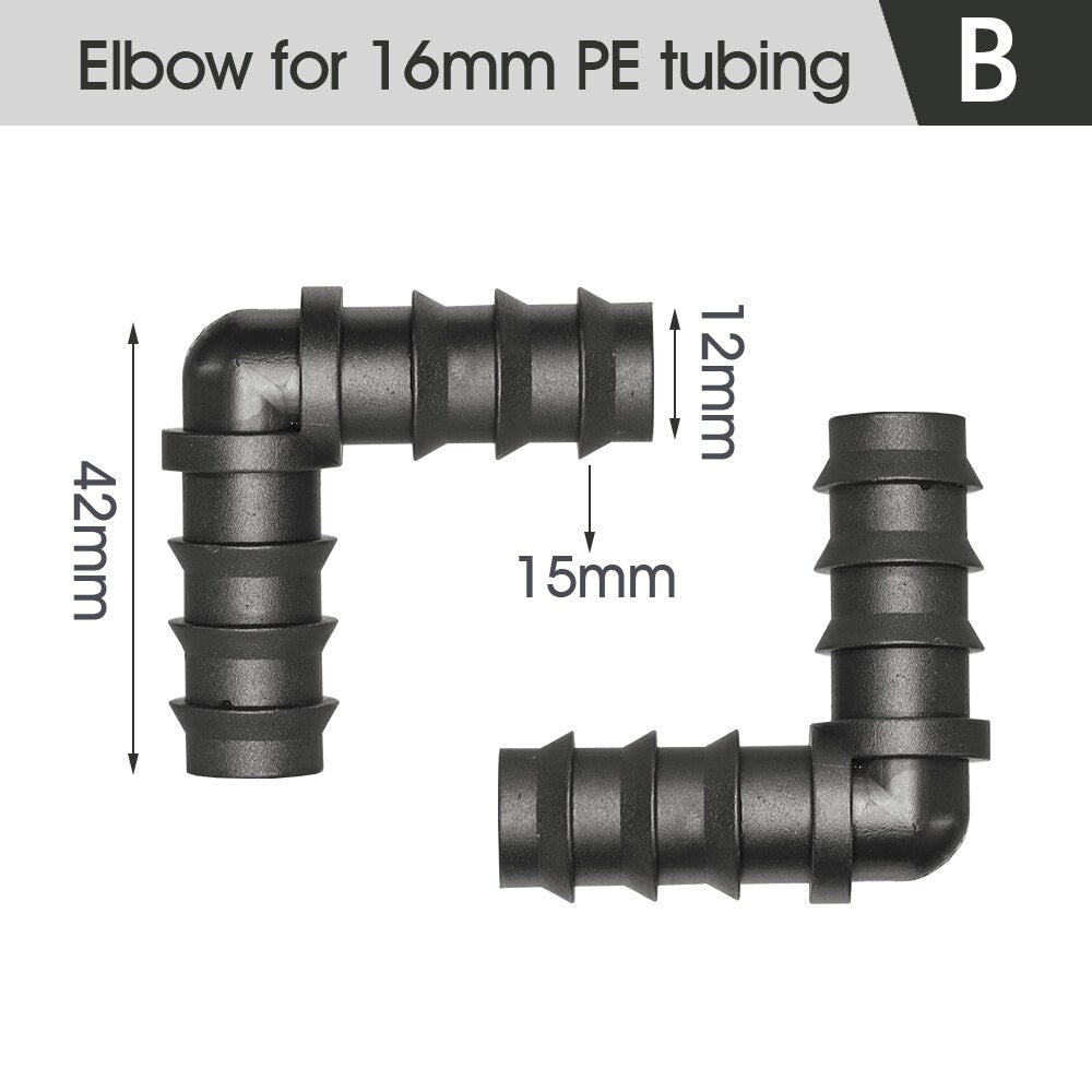 16MM PE Tubing Coupling Adapters, Set of 15