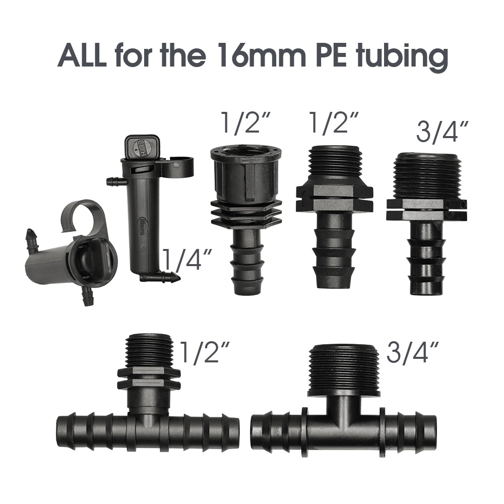 16MM PE Tubing Coupling Adapters, Set of 15