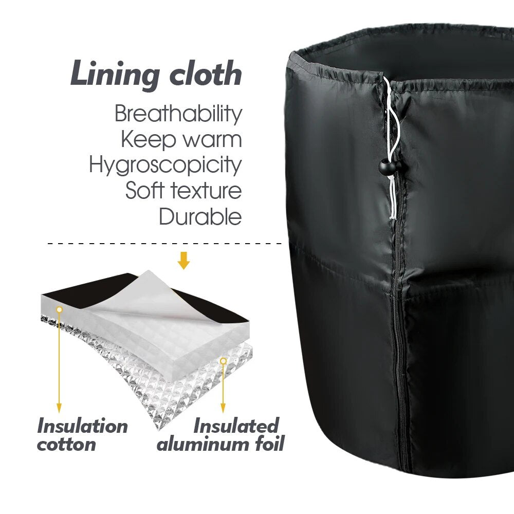 Thermal Pot Protector, Winter Protection for Plants, Frost Protection Bag with Drawstring for Potted Plants, Set of 2