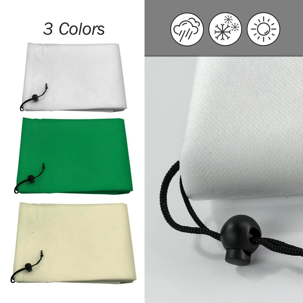 Plant Covers Freeze Protection, Winter Cold Weather Frost Blankets Shrub Jacket with Drawstring, Set of 2