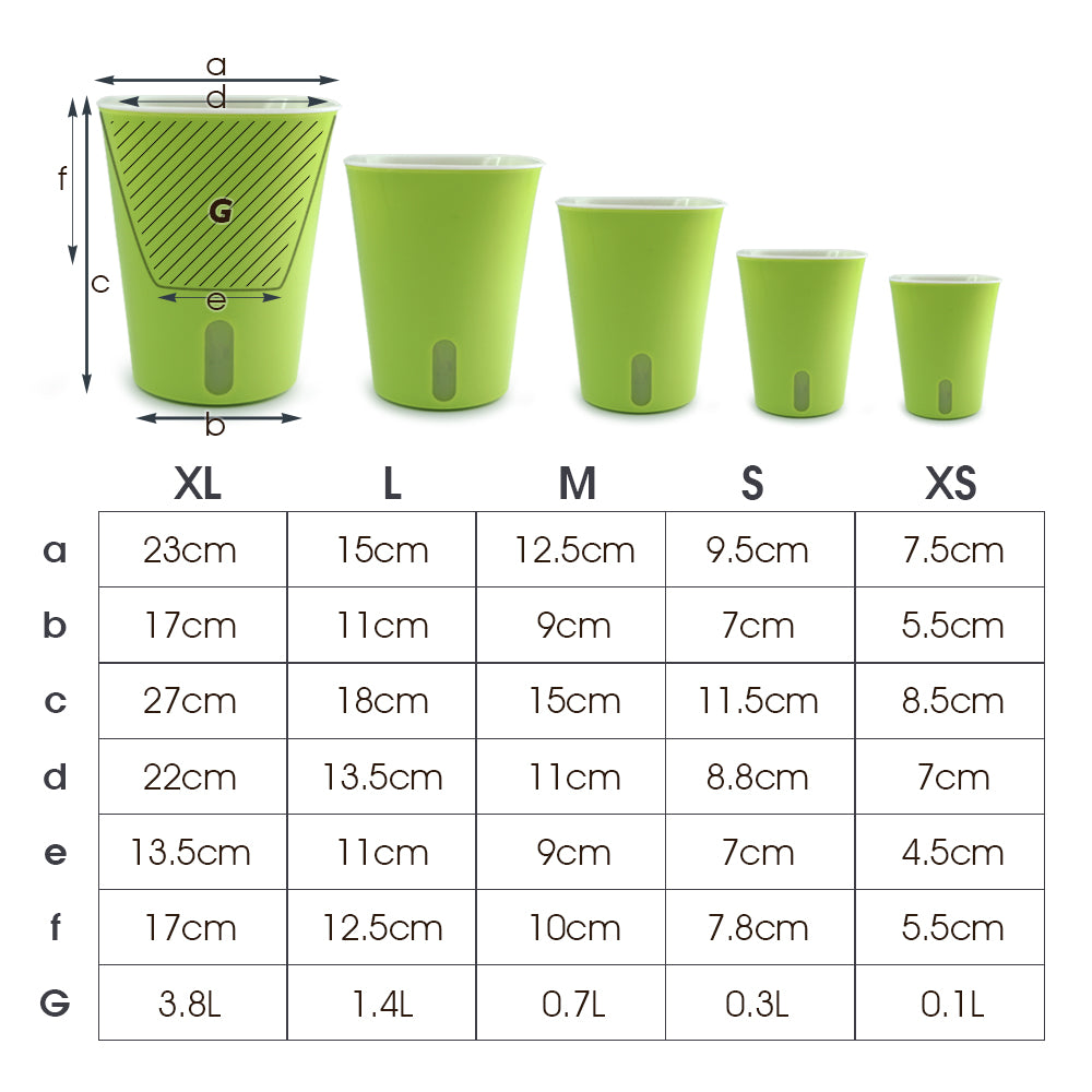 Plastic Planter Pots for Indoor Outdoor Plants, Self Watering Flower Pots, Pack of 3