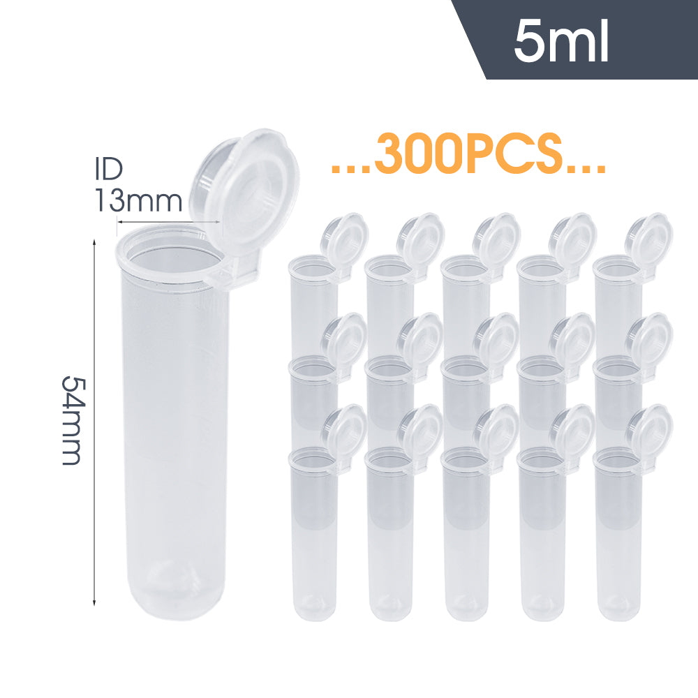 5ML Polypropylene Microcentrifuge Centrifuge Tube with Cap, Set of 300