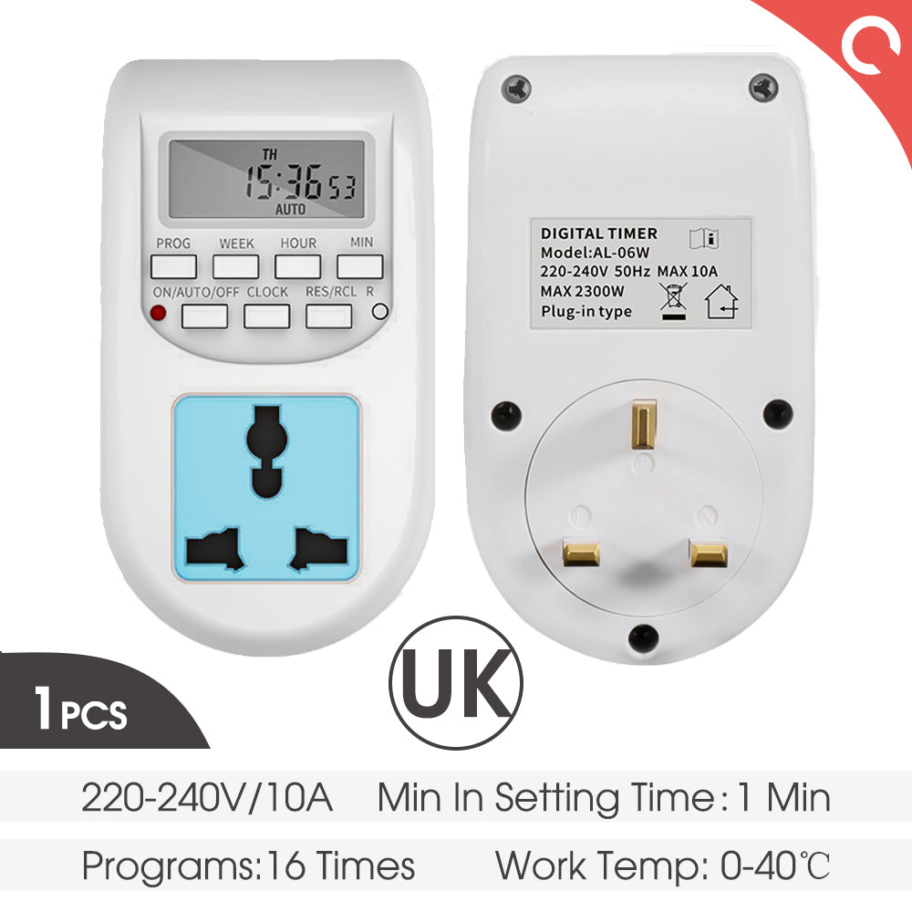 7 Day Heavy Duty Digital Programmable Timer 16 Programs
