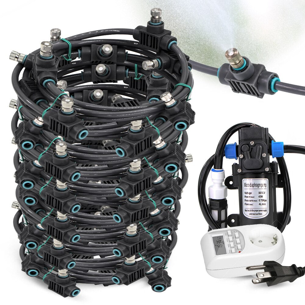 45W Self-priming Pump Misting System for Cooling, Watering, Dedusting