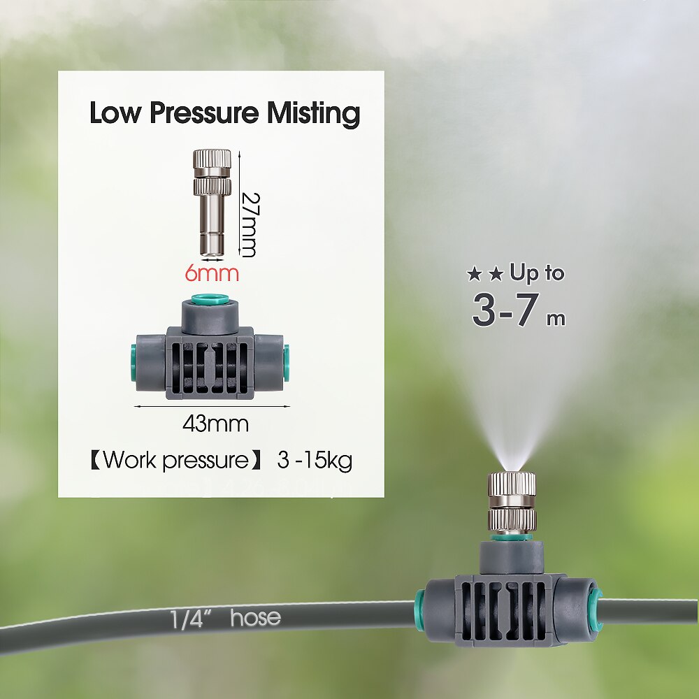 45W Self-priming Pump Misting System for Cooling, Watering, Dedusting