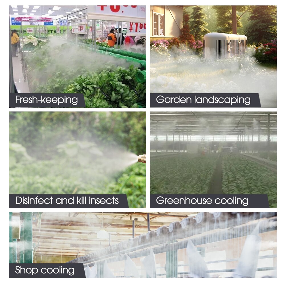 45W Self-priming Pump Misting System for Cooling, Watering, Dedusting