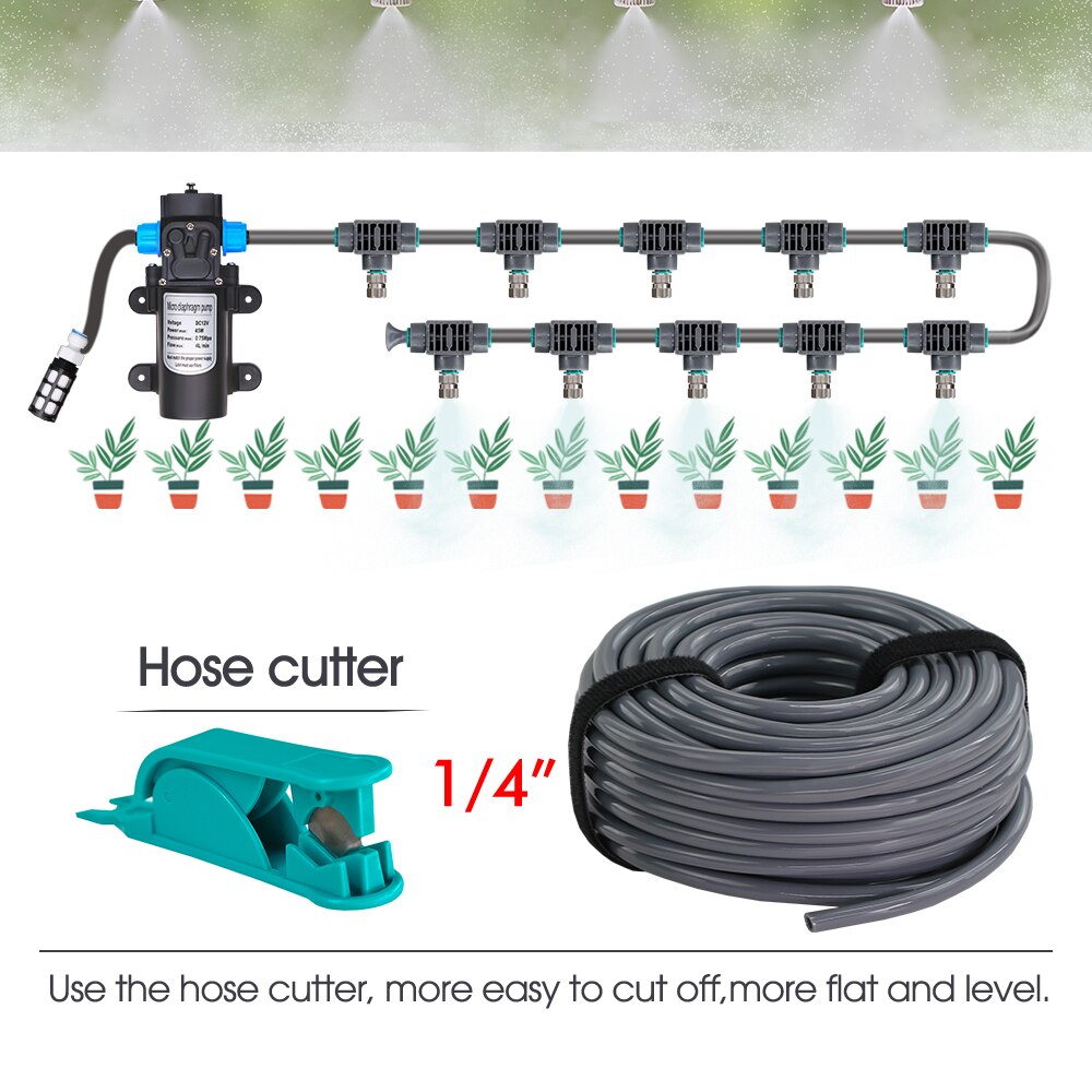 45W Self-priming Pump Misting System for Cooling, Watering, Dedusting