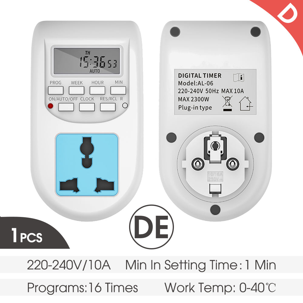 7 Day Heavy Duty Digital Programmable Timer 16 Programs
