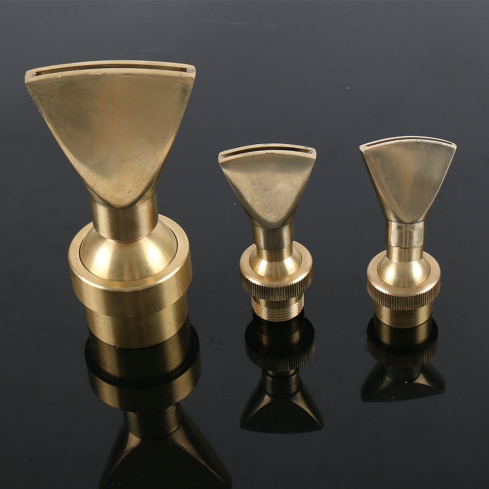 Fan-Shaped Fountain Nozzle, Brass Jet Water Sprinkler for Pond, Garden, Outdoor Spray Decoration