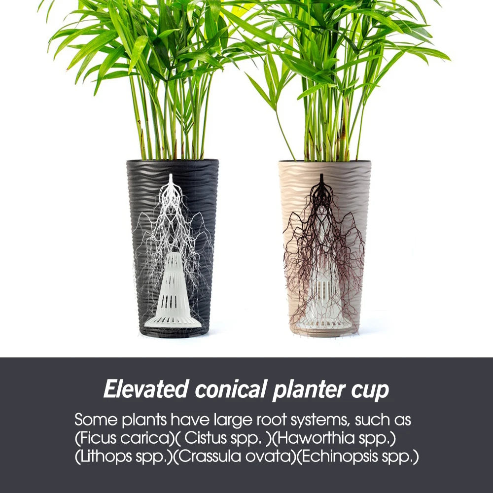 Soil Leakproof Conical Grid Mat, Drain Hole Pad Breathable Cup, Planters Mesh Cup, Set of 10