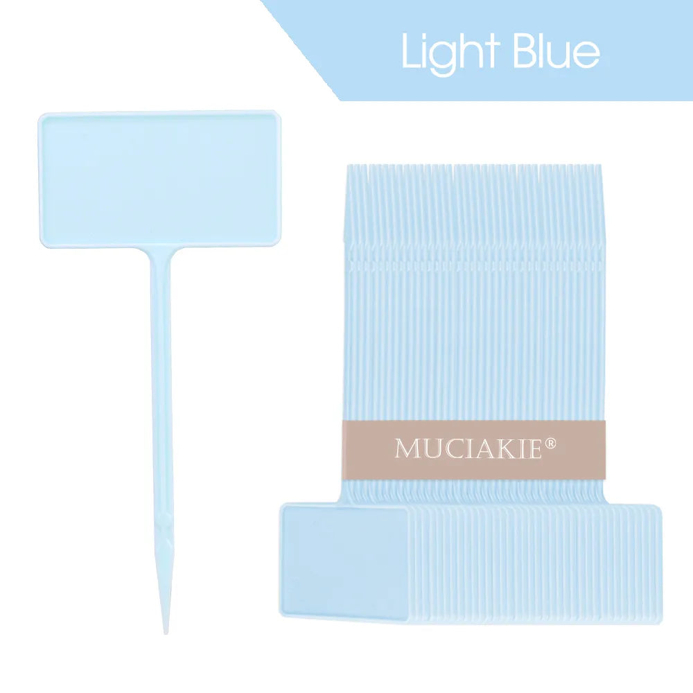 Standard Thickened Tee Plant Labels, Height 11.7cm, 14.7cm, 17.5cm, Set of 60