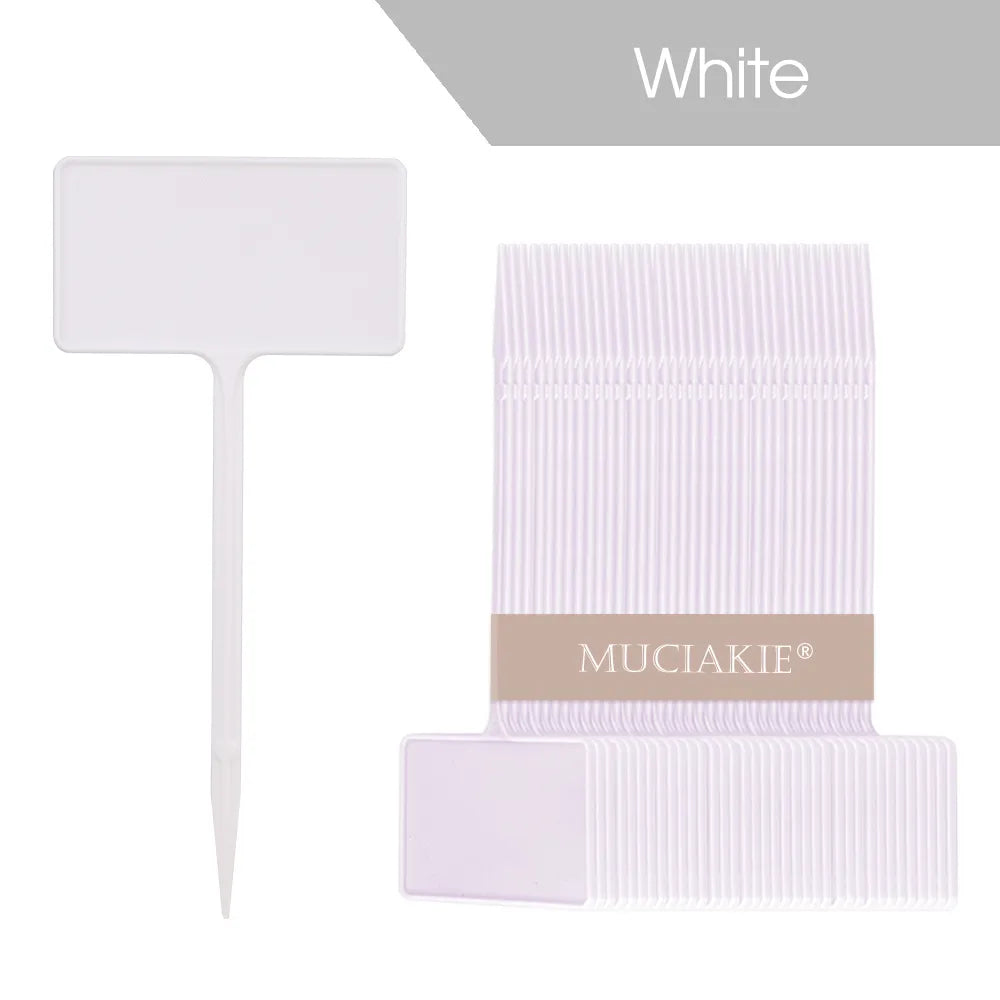 Standard Thickened Tee Plant Labels, Height 11.7cm, 14.7cm, 17.5cm, Set of 60