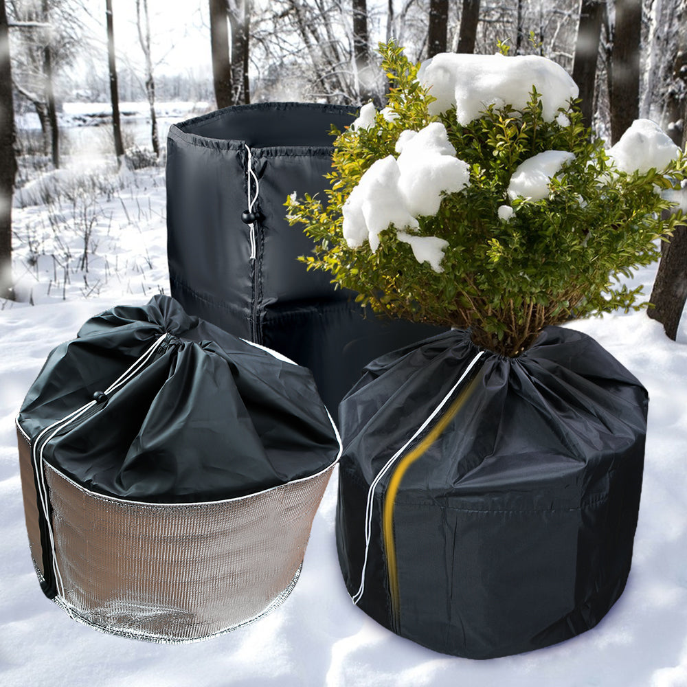 Thermal Pot Protector, Winter Protection for Plants, Frost Protection Bag with Drawstring for Potted Plants, Set of 2