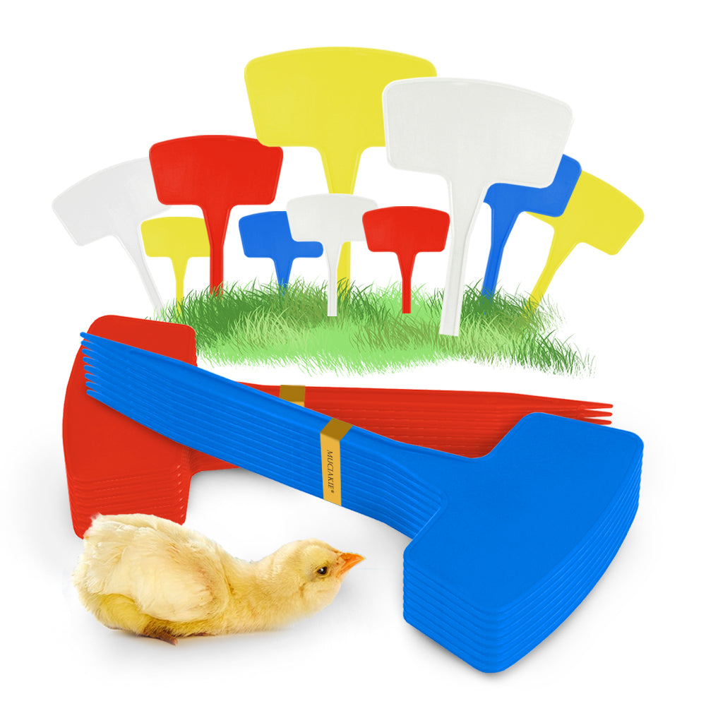 Extra Large and Thickened Tee Outdoor Plant Markers, Set of 16