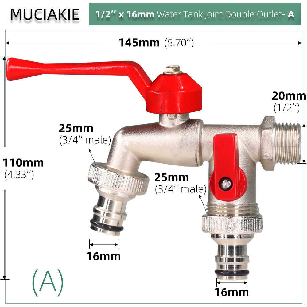 1/2'' BSP Heavy Duty Handle Metal Garden Tap