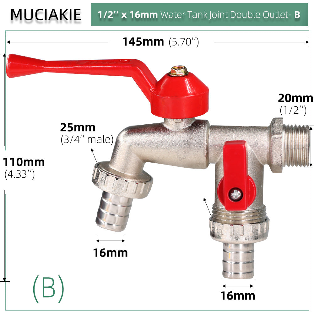 1/2'' BSP Heavy Duty Handle Metal Garden Tap