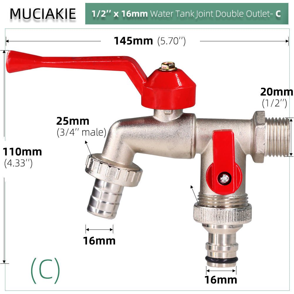 1/2'' BSP Heavy Duty Handle Metal Garden Tap