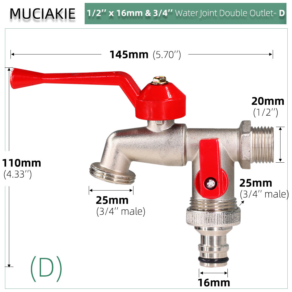 1/2'' BSP Heavy Duty Handle Metal Garden Tap
