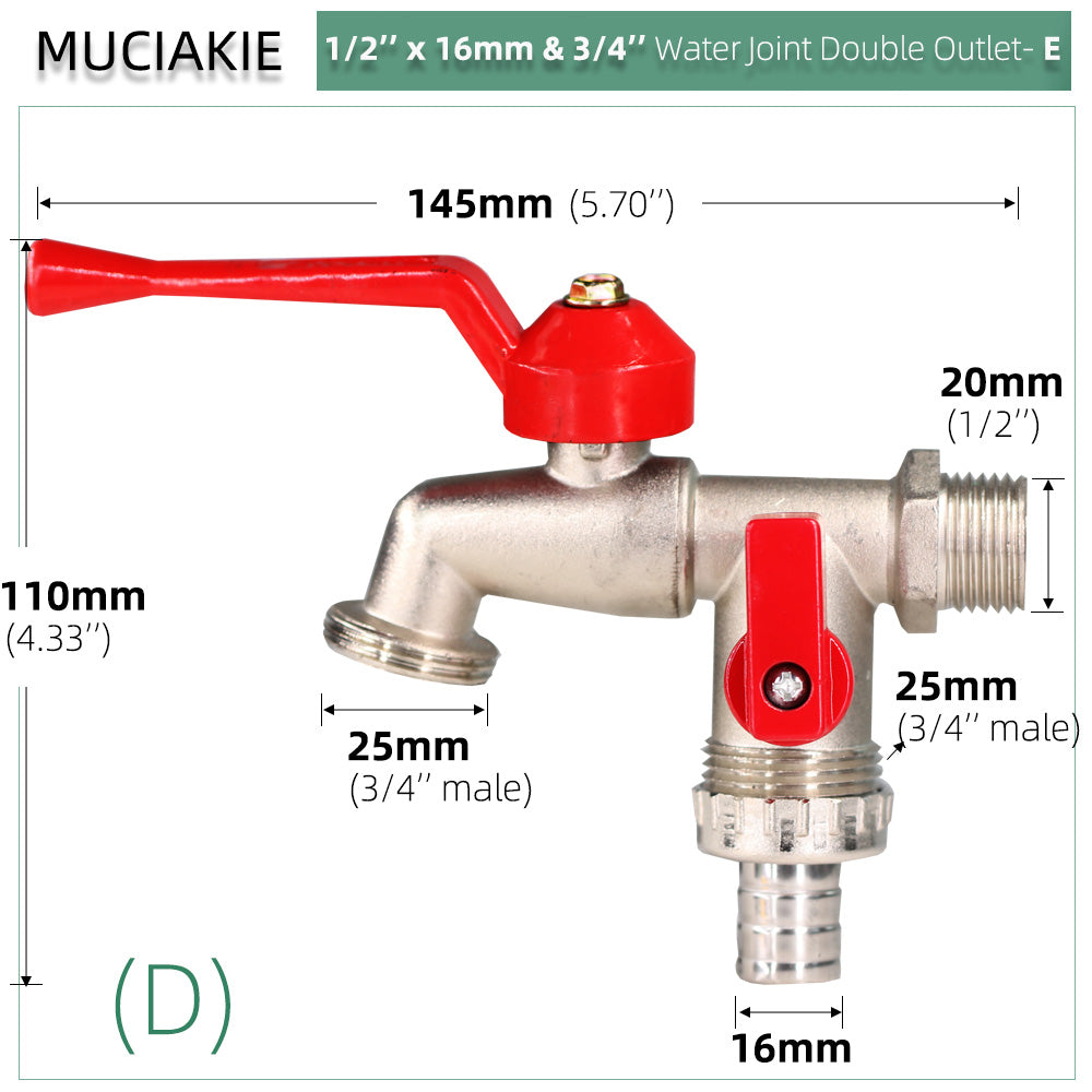 1/2'' BSP Heavy Duty Handle Metal Garden Tap
