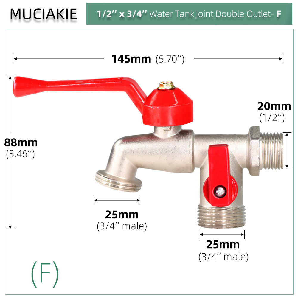 1/2'' BSP Heavy Duty Handle Metal Garden Tap
