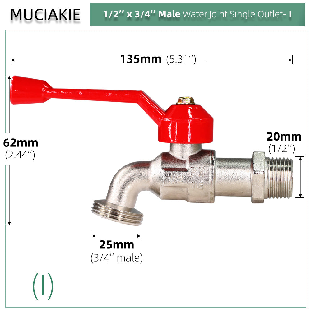 1/2'' BSP Heavy Duty Handle Metal Garden Tap