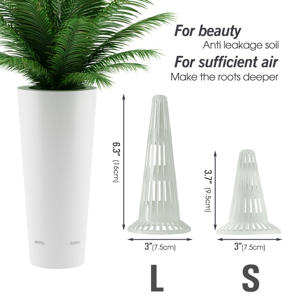 Soil Leakproof Conical Grid Mat, Drain Hole Pad Breathable Cup, Planters Mesh Cup, Set of 10