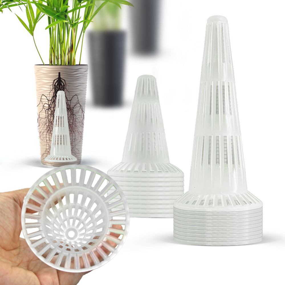 Soil Leakproof Conical Grid Mat, Drain Hole Pad Breathable Cup, Planters Mesh Cup, Set of 10