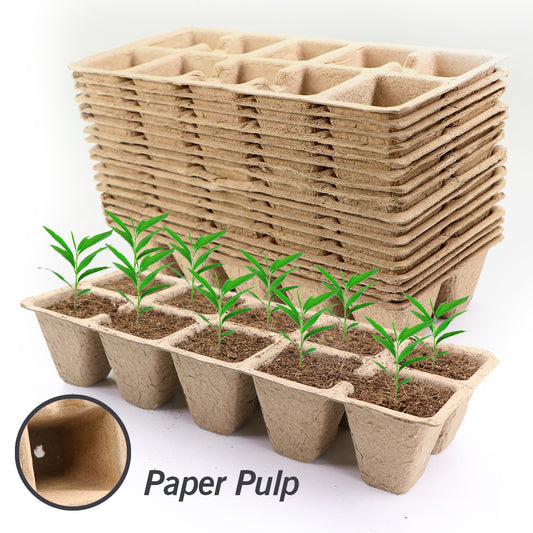 Peat Pots 10-Cell Seed Starting Tray, Pack of 10