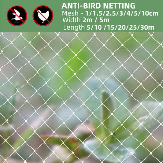 2.5m x 25m (mesh 3x3cm) Anti Bird Nylon Garden Netting