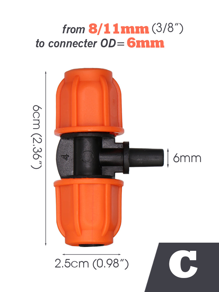 3/8'' Connecters, Orange