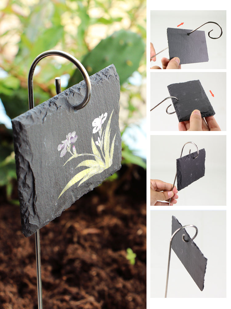 N280 Rectangle Slate Plant Labels