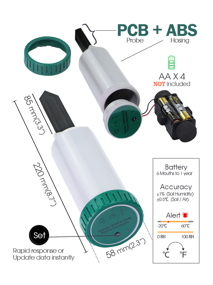 N331 2-IN-1 Zigbee Soil Sensor