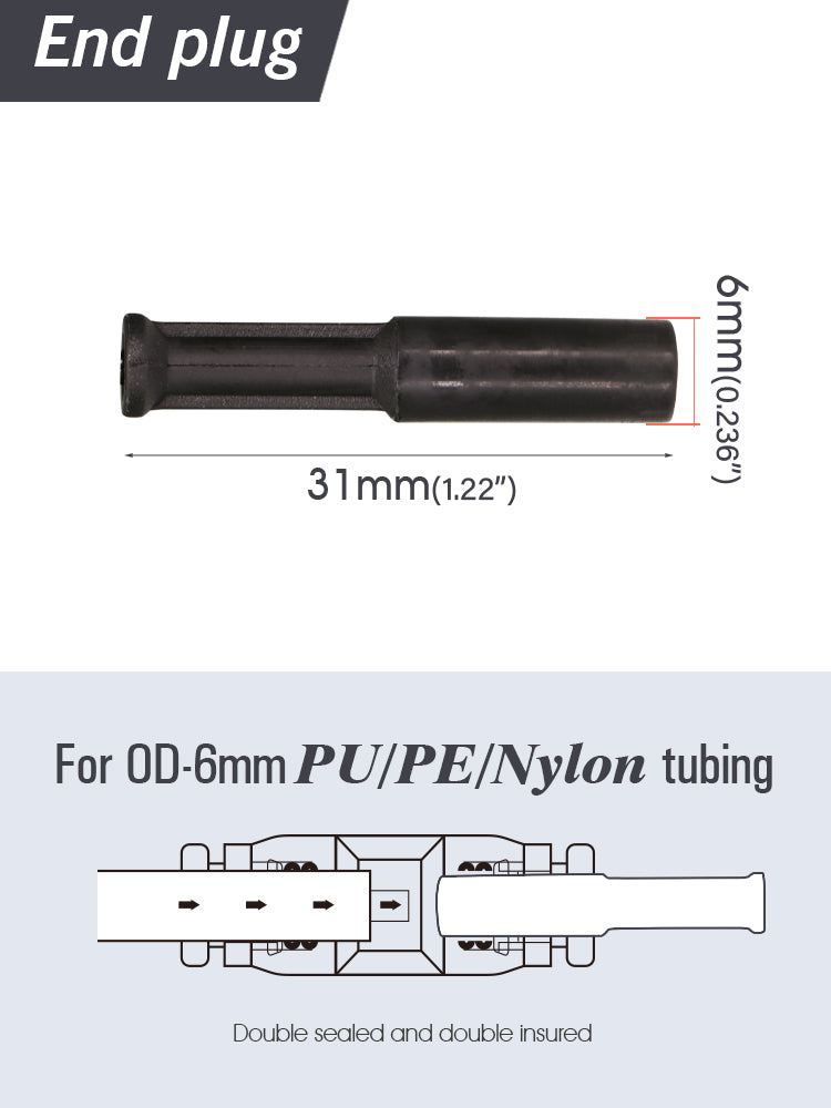 N262 1/4'' (4/6MM) PE / PU Tubing Fittings