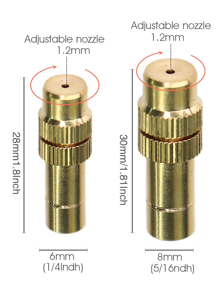 Copper atomizing nozzle