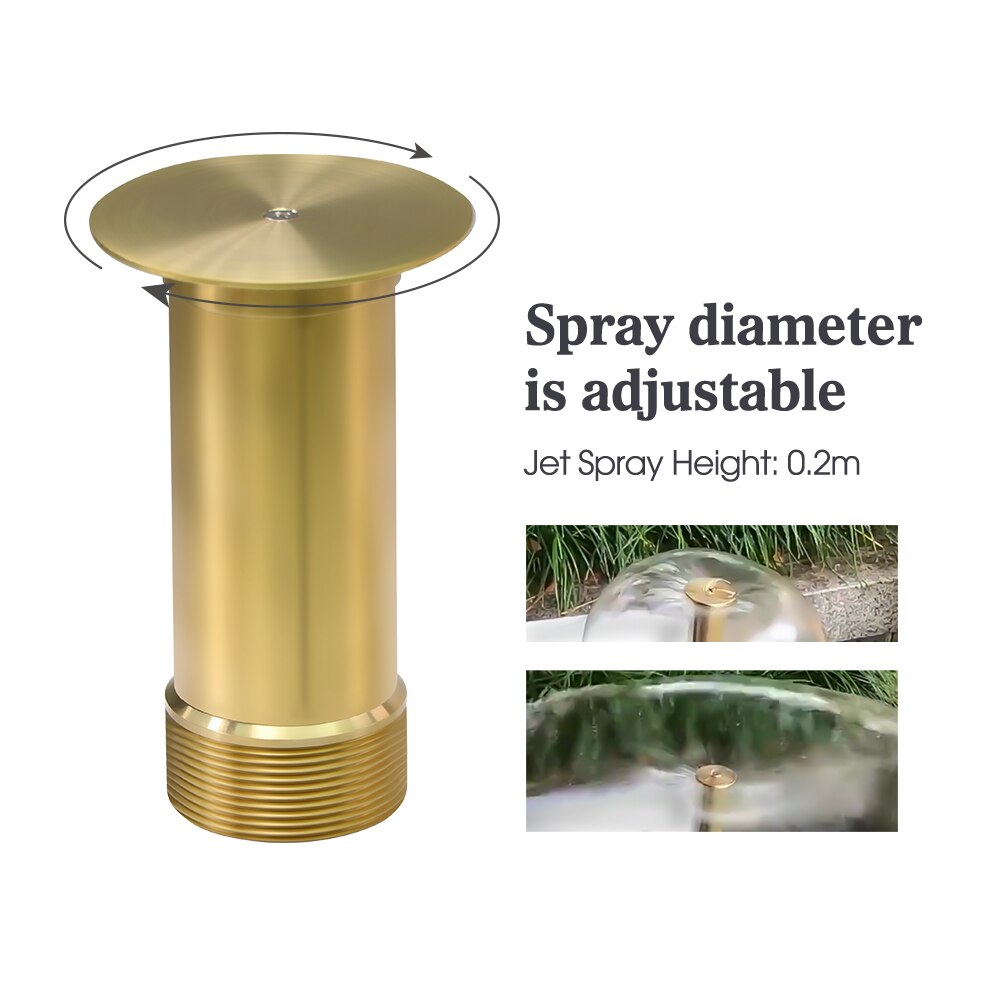 Brass Bell Fountain Nozzle, Display Mushroom Water Spray